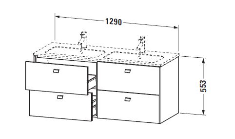 Duravit Brioso Тумба подвесная